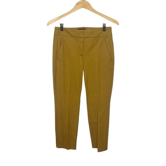 J. CREW Women's Remi Trouser Pant Size 2 Bi Stretch Muted Mustard NWT FLAW - Picture 1 of 14